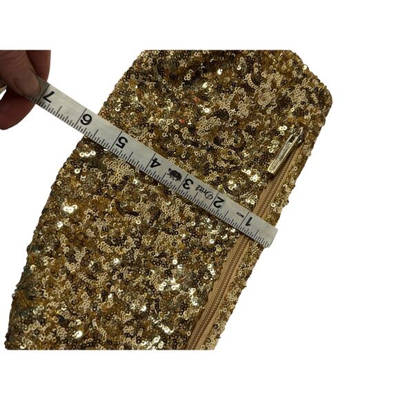 Victoria's Secret Sparkling Gold Sequin Clutch Christmas Parties Holidays - Picture 11 of 11